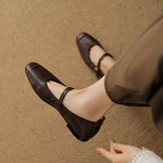 Women's Leather Mary Jane Ballet Flats, photo 5