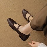 Women's Leather Mary Jane Ballet Flats, photo 5