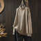 Women's Chunky Turtleneck Sweater in Beige
