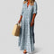 Marcivine Sophisticated Maxi Dress in Light Blue