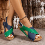 Girons Comfortable and Lightweight Sandals in Green/Blue