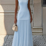 Brela Elegant Maxi Dress in Blue