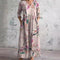 Floral V-Neck Summer Maxi Dress in Pink