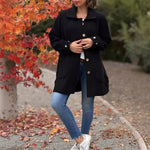 Women's Classic Oversized Coat in Black
