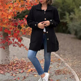 Women's Classic Oversized Coat in Black