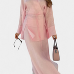 Women's V-Neck Top and Slit Skirt Ensemble, photo 2