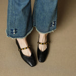 Women's Leather Square-Toe Mary Janes, photo 15