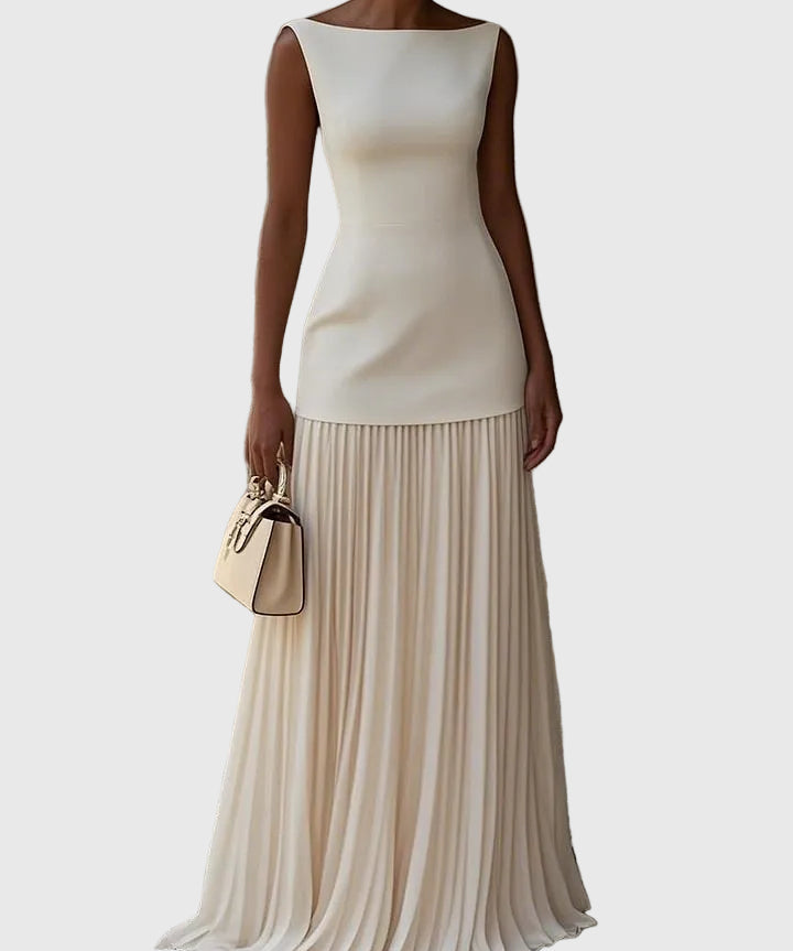 Brela Elegant Maxi Dress in Cream