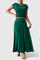 Ruffled Top and Flowing Skirt Two-Piece Set in Green