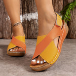 Girons Comfortable and Lightweight Sandals in Orange/Yellow