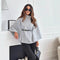 Women's Cozy High Neck Buttoned Coat in Gray