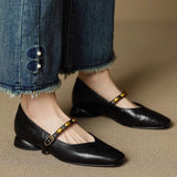Women's Leather Square-Toe Mary Janes, photo 14