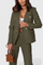 Women's Fitted Blazer with Slim Pants in Green
