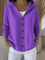 Women's Hooded Knit Cardigan in Purple