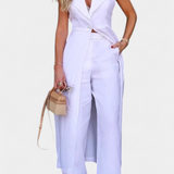 Long Vest & Classic Pants Outfit