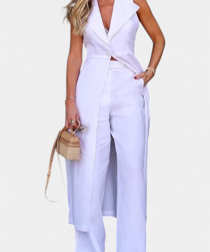 Long Vest & Classic Pants Outfit