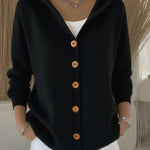 Women's Hooded Cardigan in Black