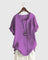 Women's Comfortable Short Sleeve Blouse in Purple