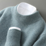 Women's Cashmere Sweater in Stone Gray Green