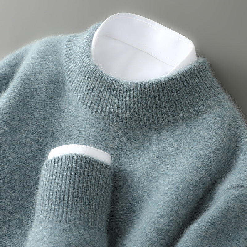 Women's Cashmere Sweater in Stone Gray Green