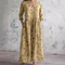 Floral V-Neck Summer Maxi Dress in Yellow
