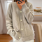 Women's Ribbed Knit Cardigan in Gray