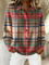 Women's Multicolor Plaid Button Cardigan