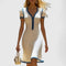 Sophrynah Elegant Midi Dress in Biege