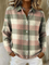 Women's Pastel Plaid Knit Cardigan in Multicolor