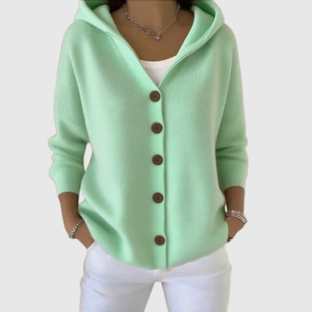 Women's Elegant Cardigan in Green