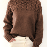 Women's Warm Turtleneck Sweater in Brown