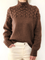 Women's Warm Turtleneck Sweater in Brown