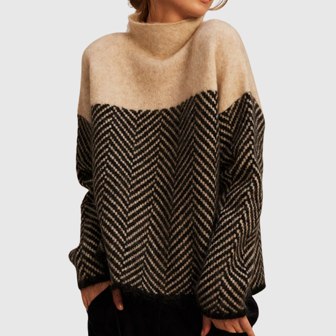 Women's Cotton Mock-Neck Sweater