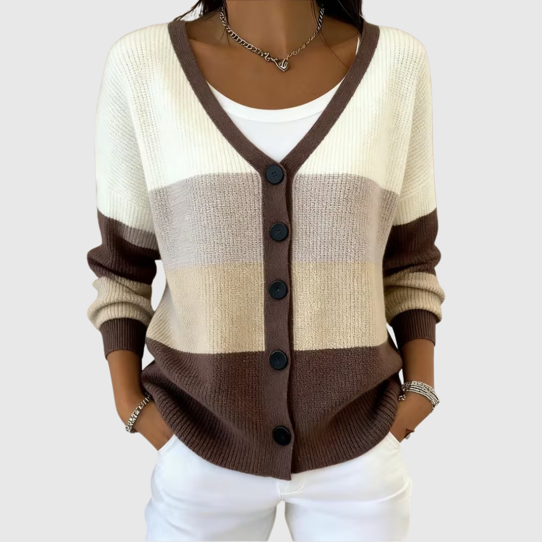 Alice Cozy Button-Front Knit Cardigan