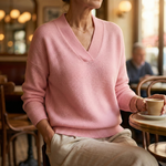 Women's Relaxed Soft V-Neck Sweater, photo 6
