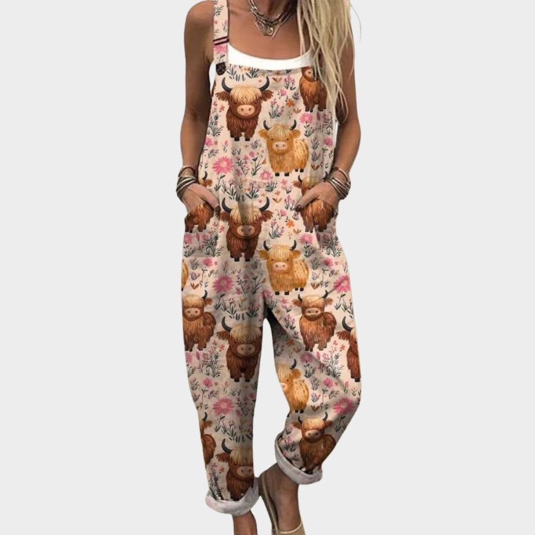 Ella Comfortable printed jumpsuit in Multicoloured