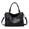 Women's Soft Leather Shoulder Bag in Black