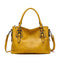 Women's Soft Leather Shoulder Bag in Yellow