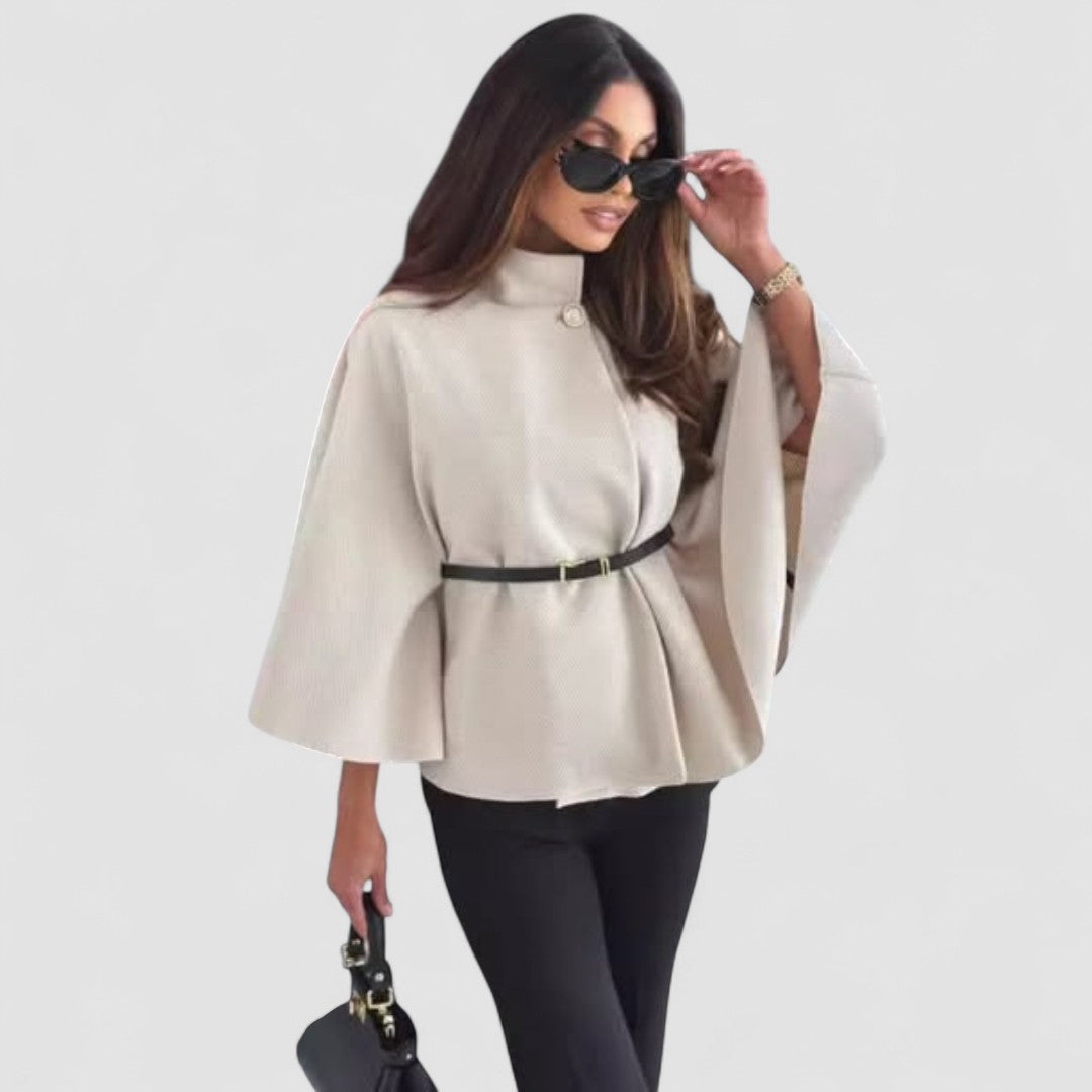 Women's Belted Cape Coat