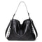 Women's Elegant Flap Handbag in Black