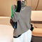 Women's Herringbone Turtleneck Sweater in Green