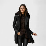 Women's Elegant 3/4 Leather Coat, photo 2