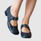 Women's Fine Leather Shoes in Blue