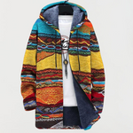 Women's Artistic-Print Hooded Cardigan