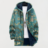 Women's Floral-Print Hooded Cardigan