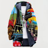 Women's City-Print Hooded Cardigan, photo 2
