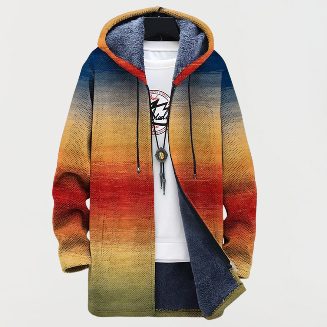 Women's Sunset-Gradient Hooded Cardigan