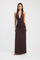 Serenya Elegant Maxi Dress in Dark Mahogany
