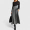 Revaline Elegant Dress in Black Gray