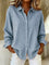 Women's Striped Button-Down Shirt in Blue